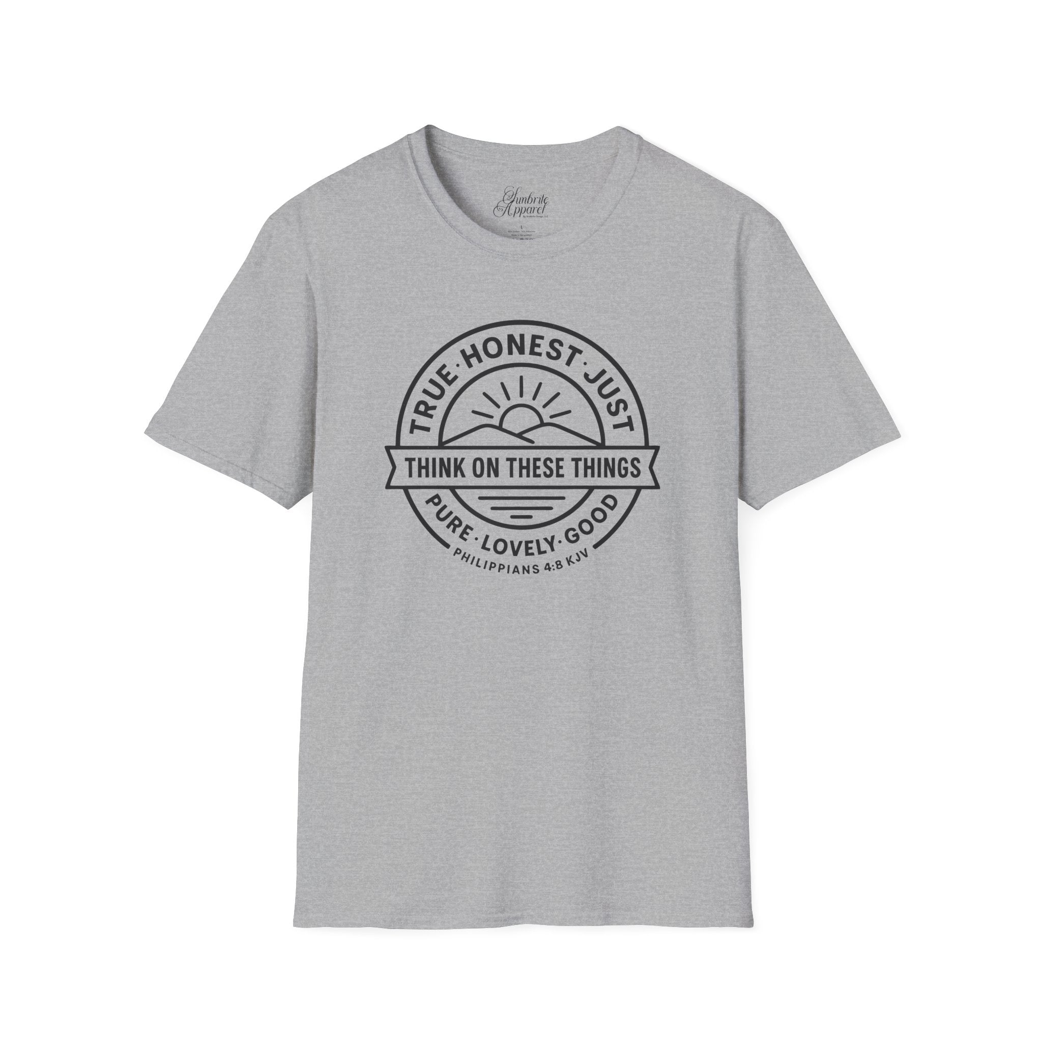 Philippians 4:8 Think on These Things Christian Unisex T-Shirt