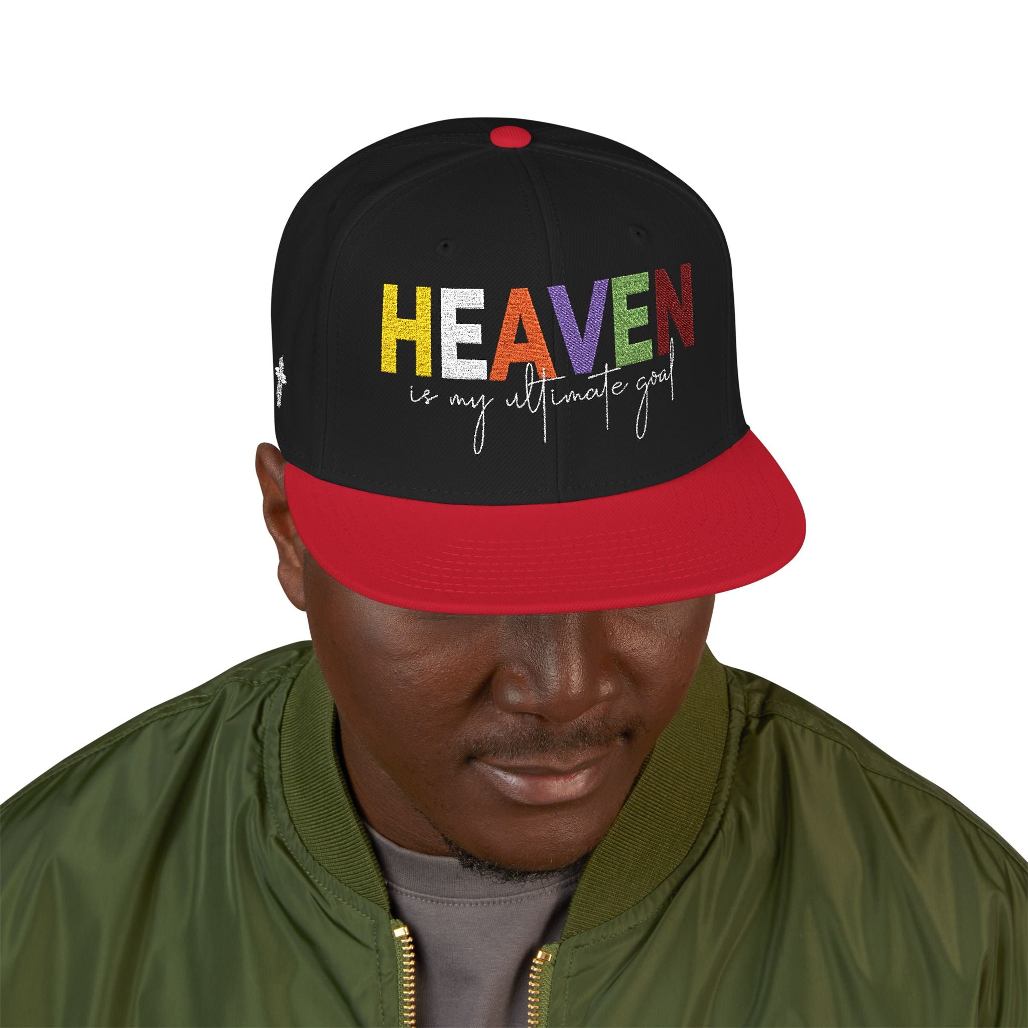 Snapback Cap Heaven is my Ultimate Goal Embroidery Hat
