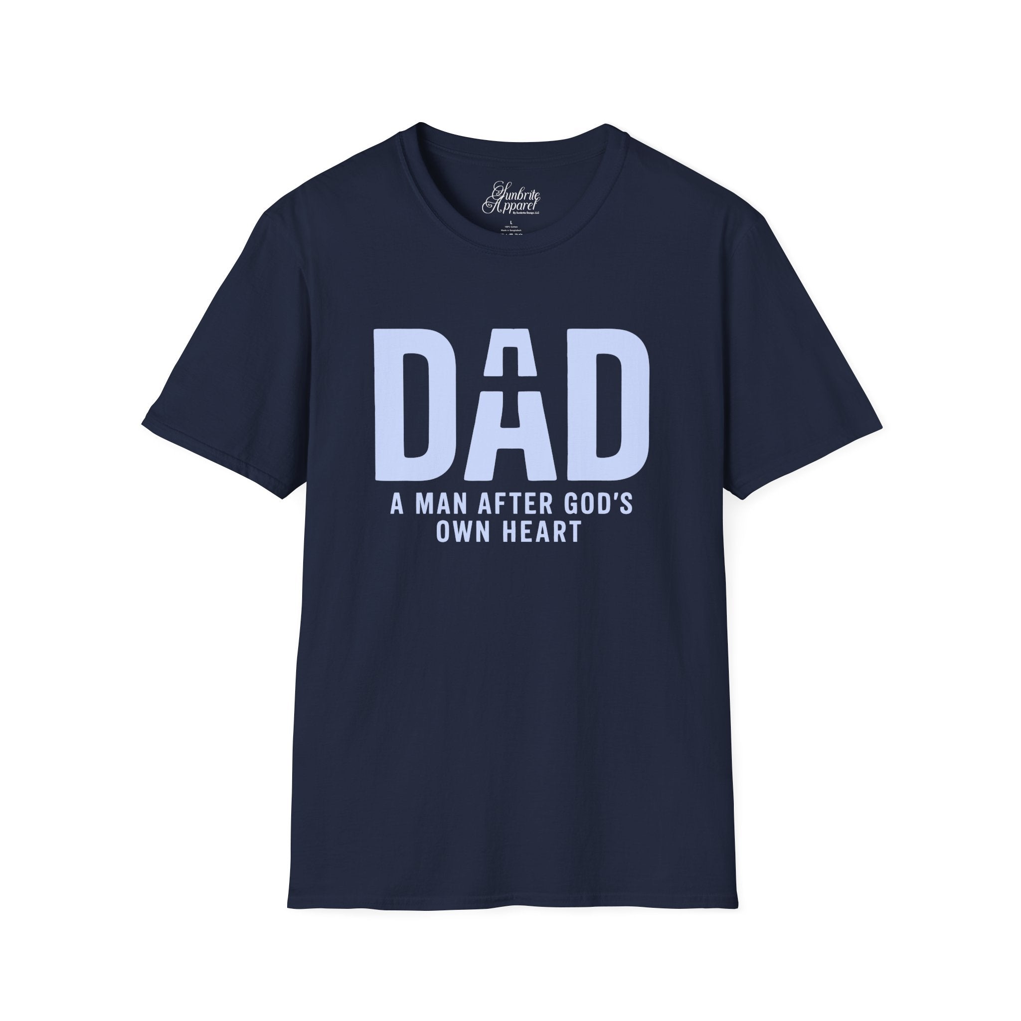DAD A Man After God's Own Heart Unisex Softstyle T-Shirt