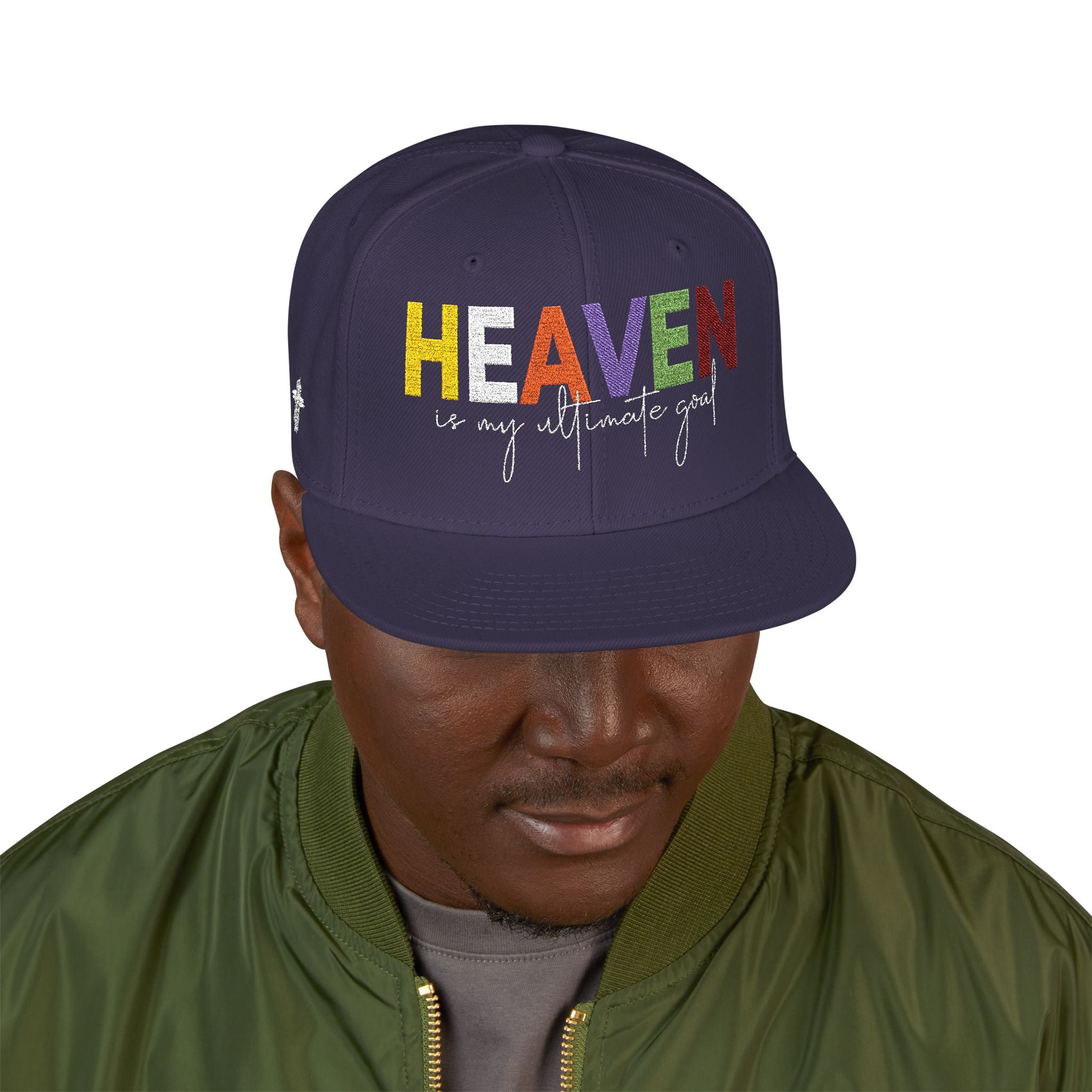 Snapback Cap Heaven is my Ultimate Goal Embroidery Hat