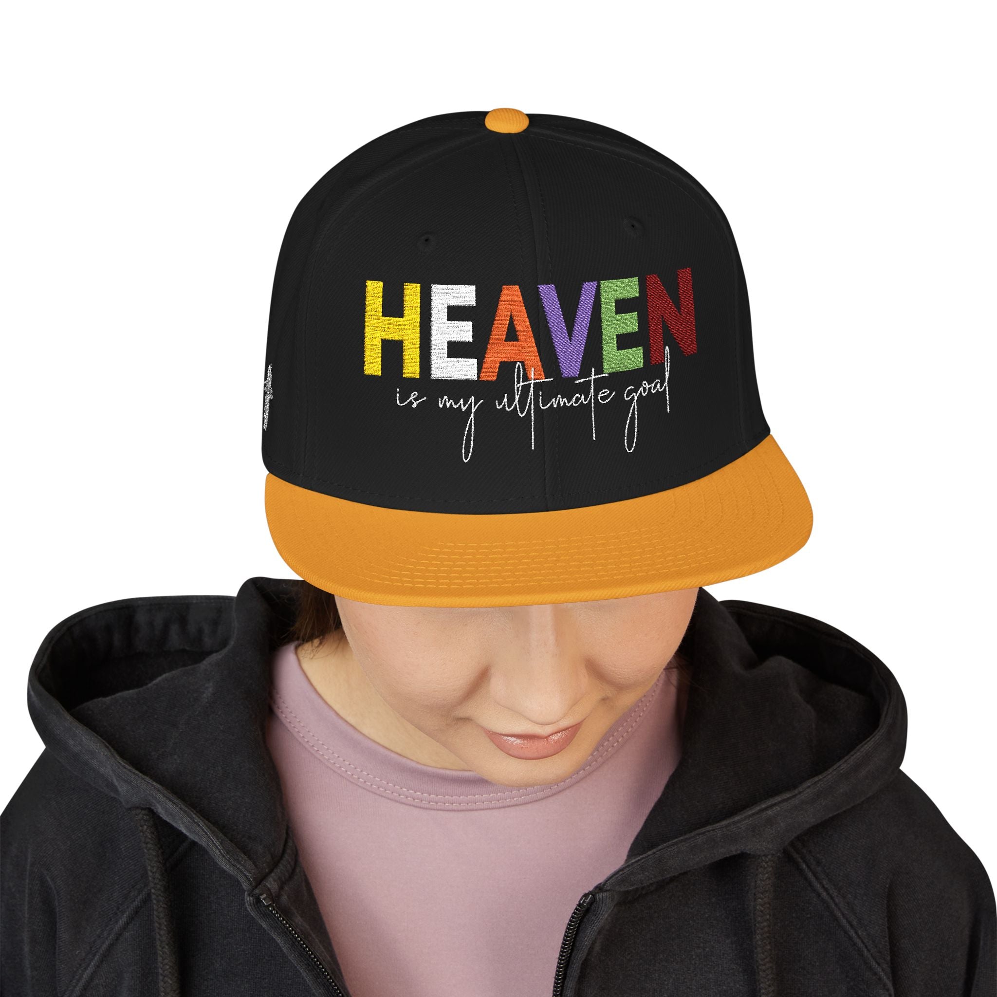 Snapback Cap Heaven is my Ultimate Goal Embroidery Hat