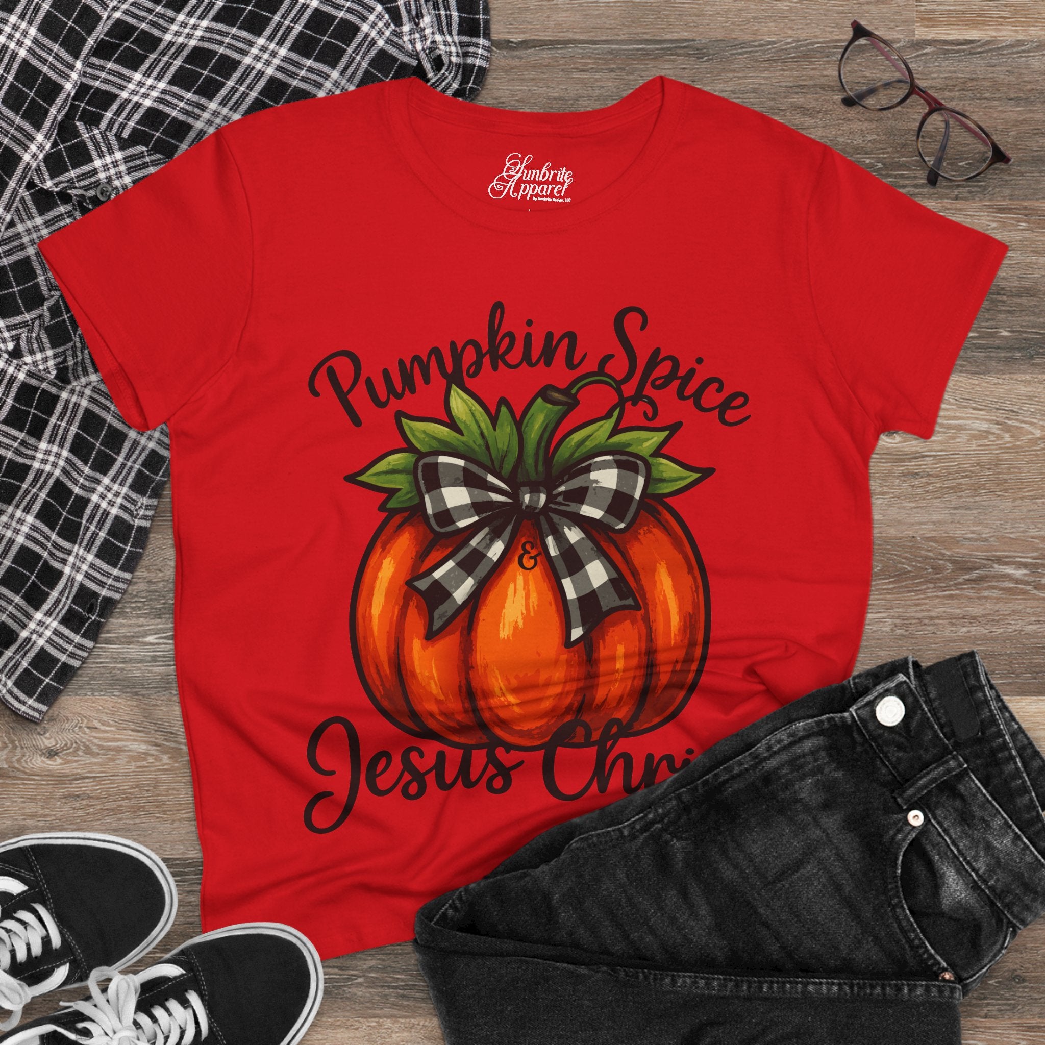 Women's Tee - Pumpkin Spice & Jesus Christ Design