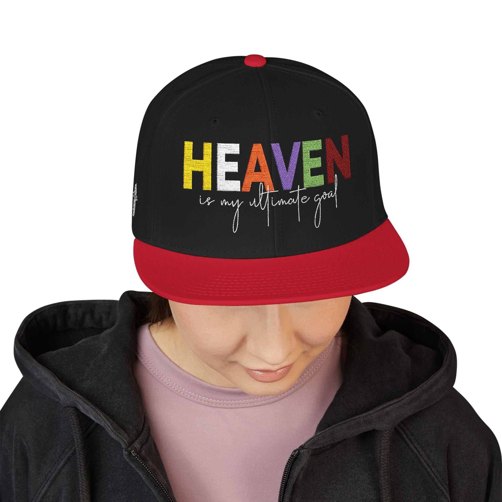 Snapback Cap Heaven is my Ultimate Goal Embroidery Hat