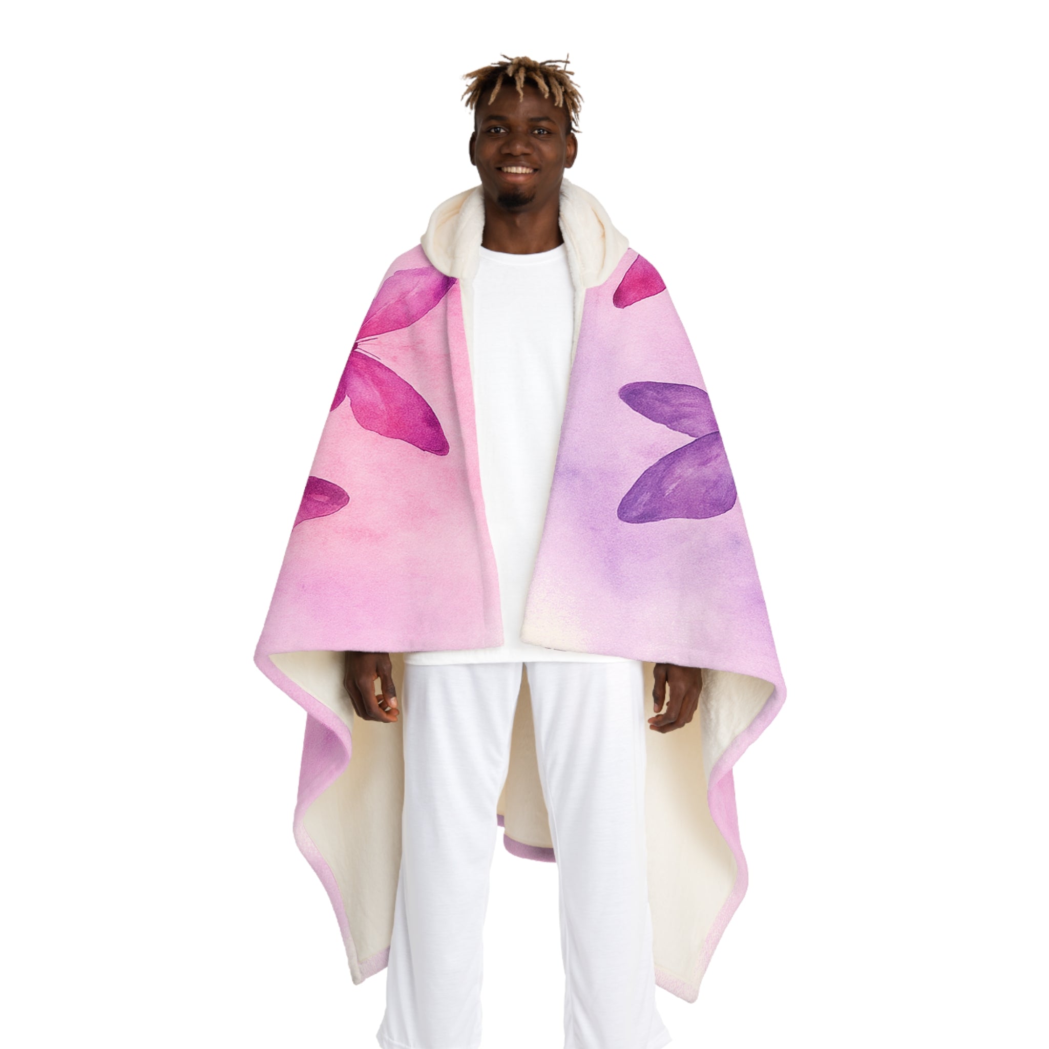Sherpa Hooded Blanket - Made New in Christ Design