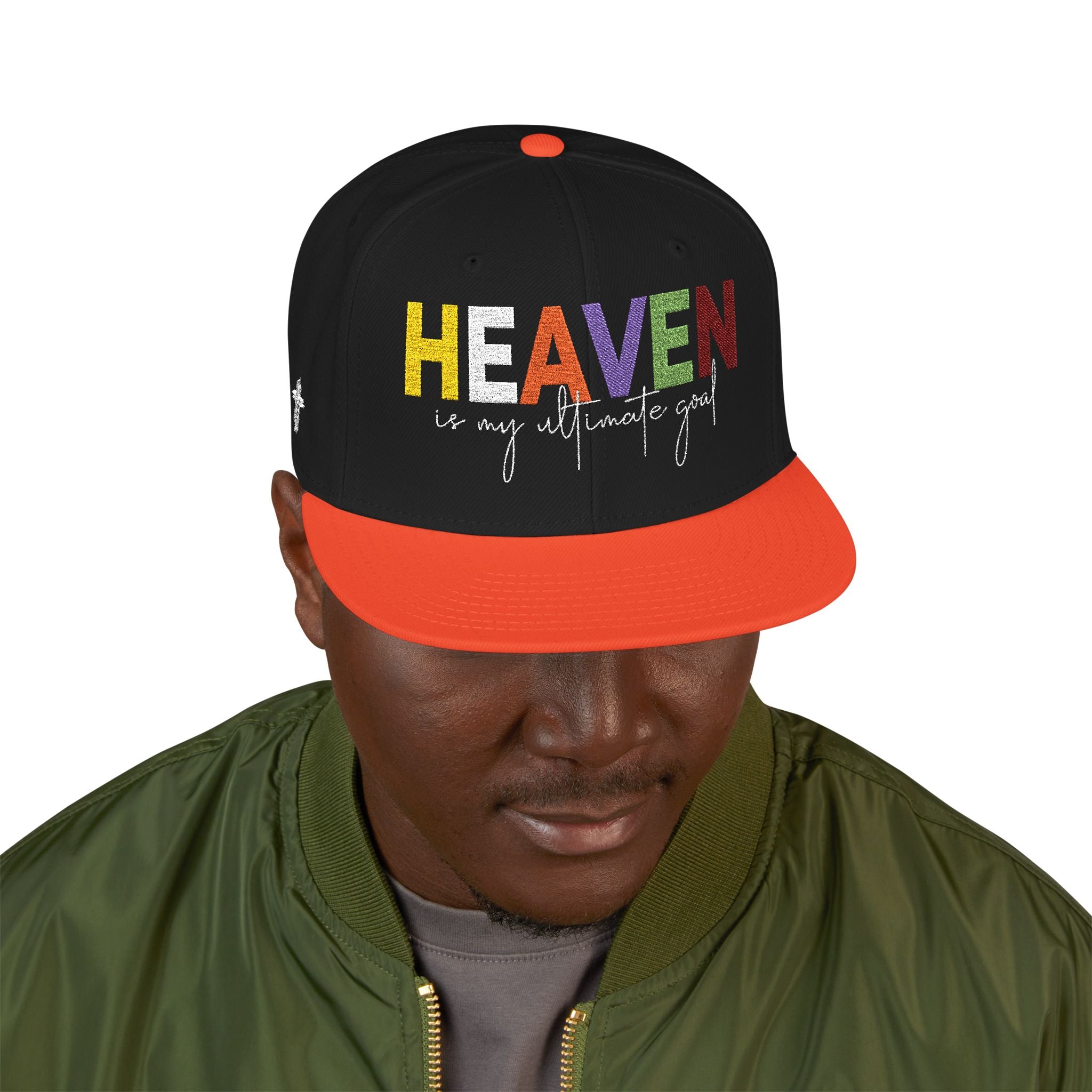 Snapback Cap Heaven is my Ultimate Goal Embroidery Hat