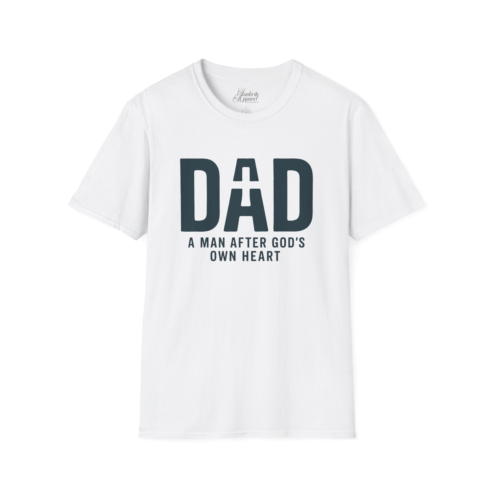 DAD A Man After God's Own Heart Unisex Softstyle T-Shirt