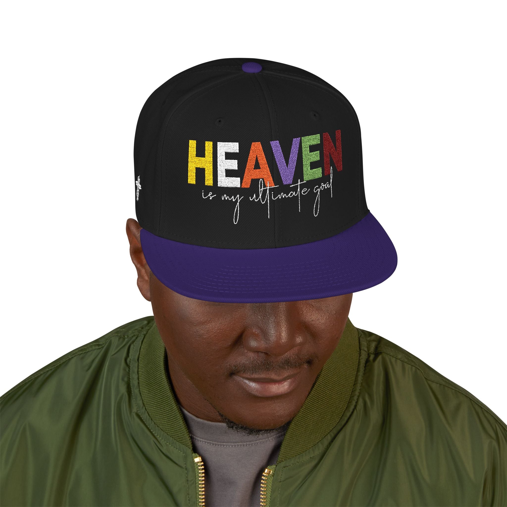 Snapback Cap Heaven is my Ultimate Goal Embroidery Hat