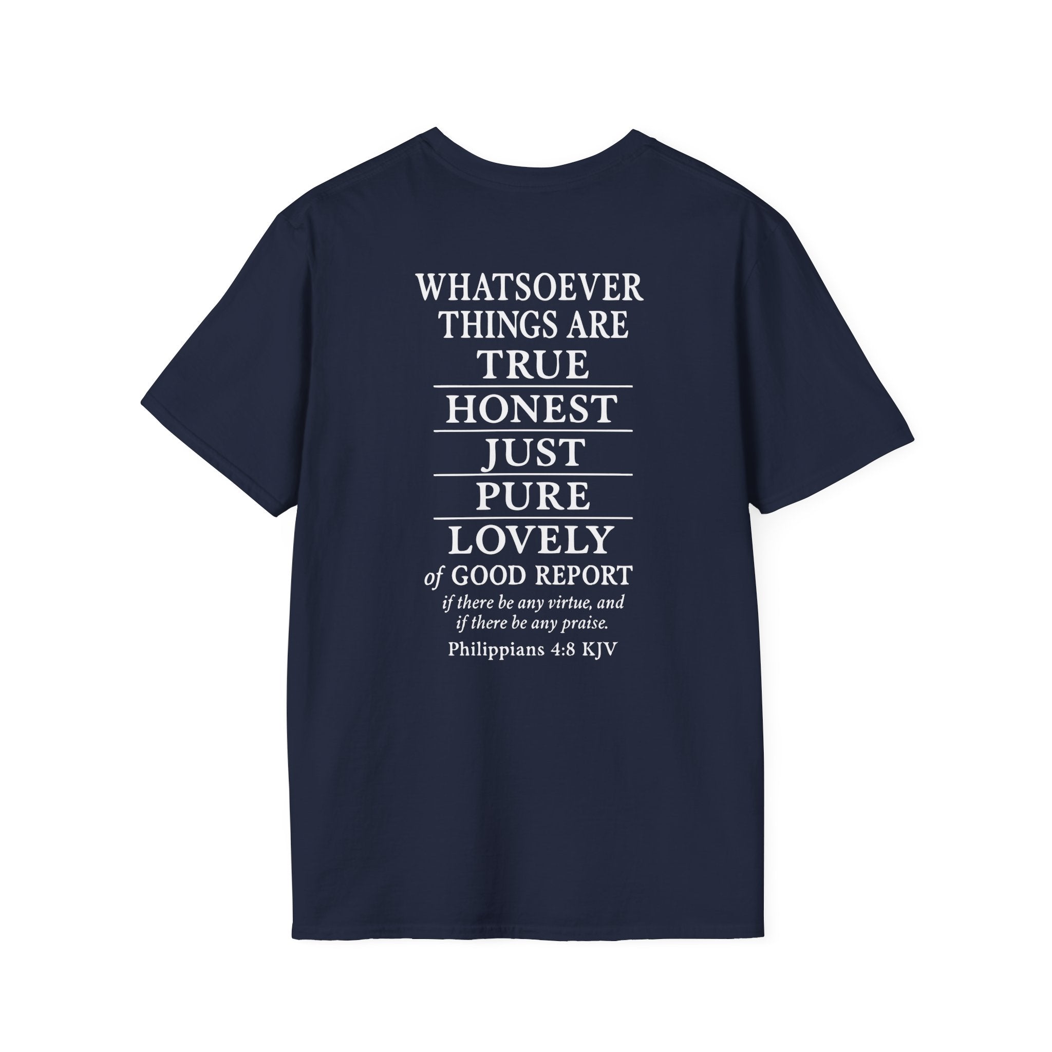 Philippians 4:8 Think on These Things Christian Unisex T-Shirt