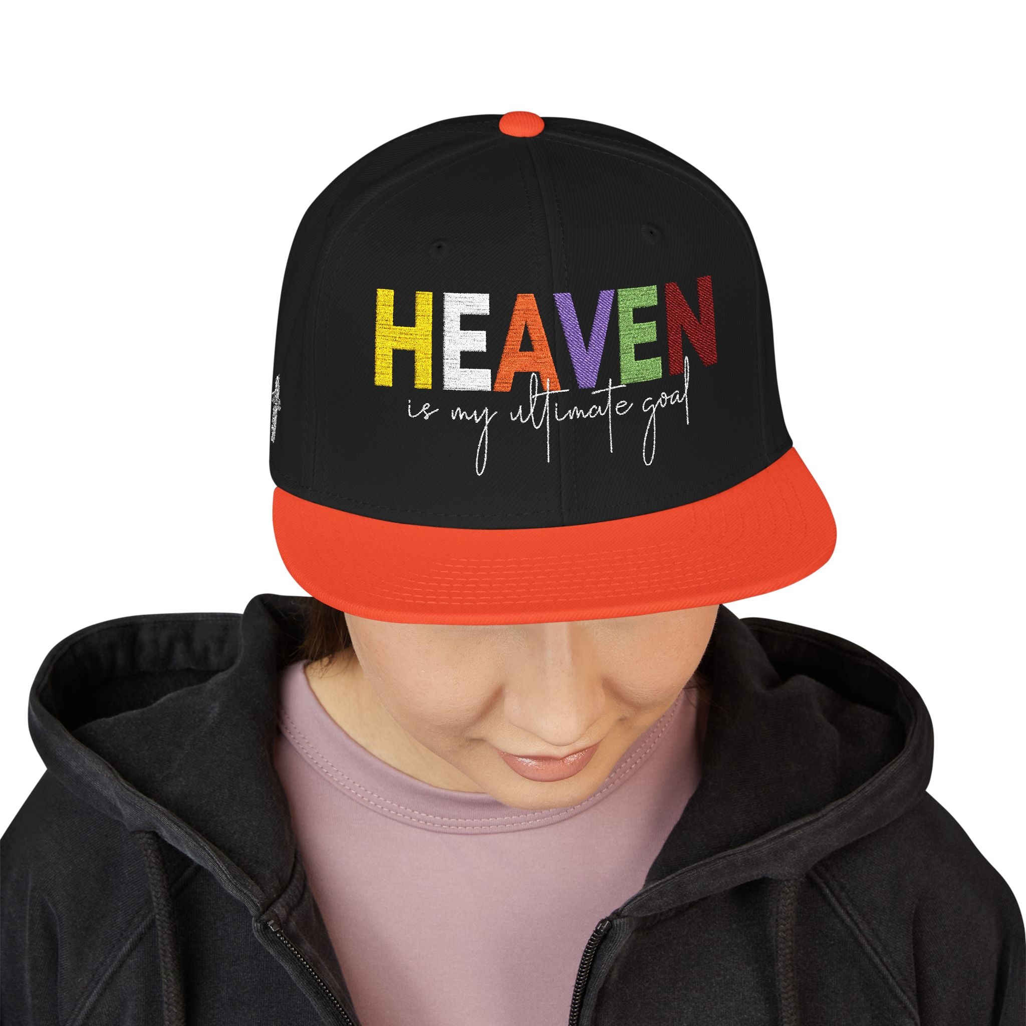 Snapback Cap Heaven is my Ultimate Goal Embroidery Hat