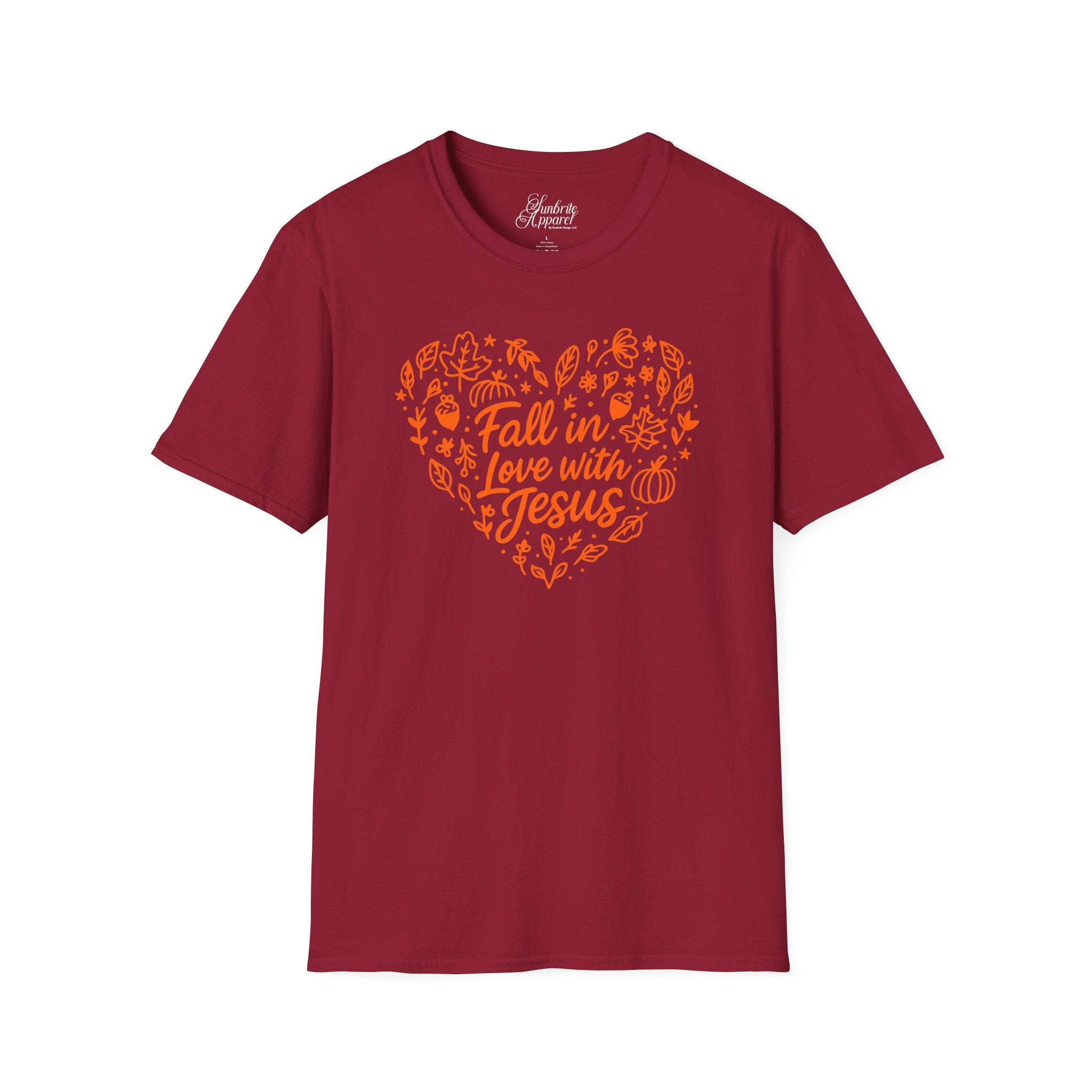Christian T-Shirt - Fall in Love with Jesus Design