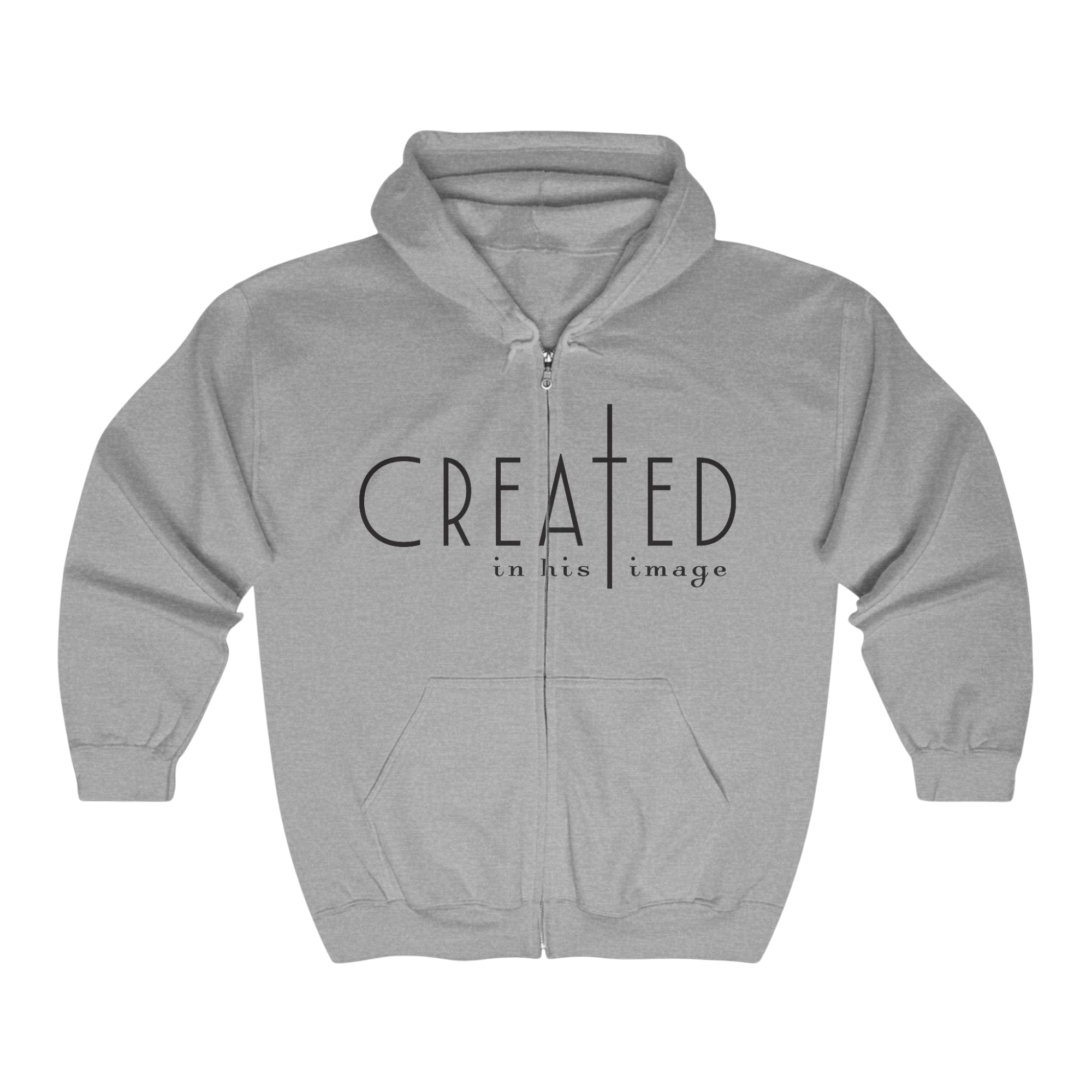 Christian Zip Hoodie - Created in His Image