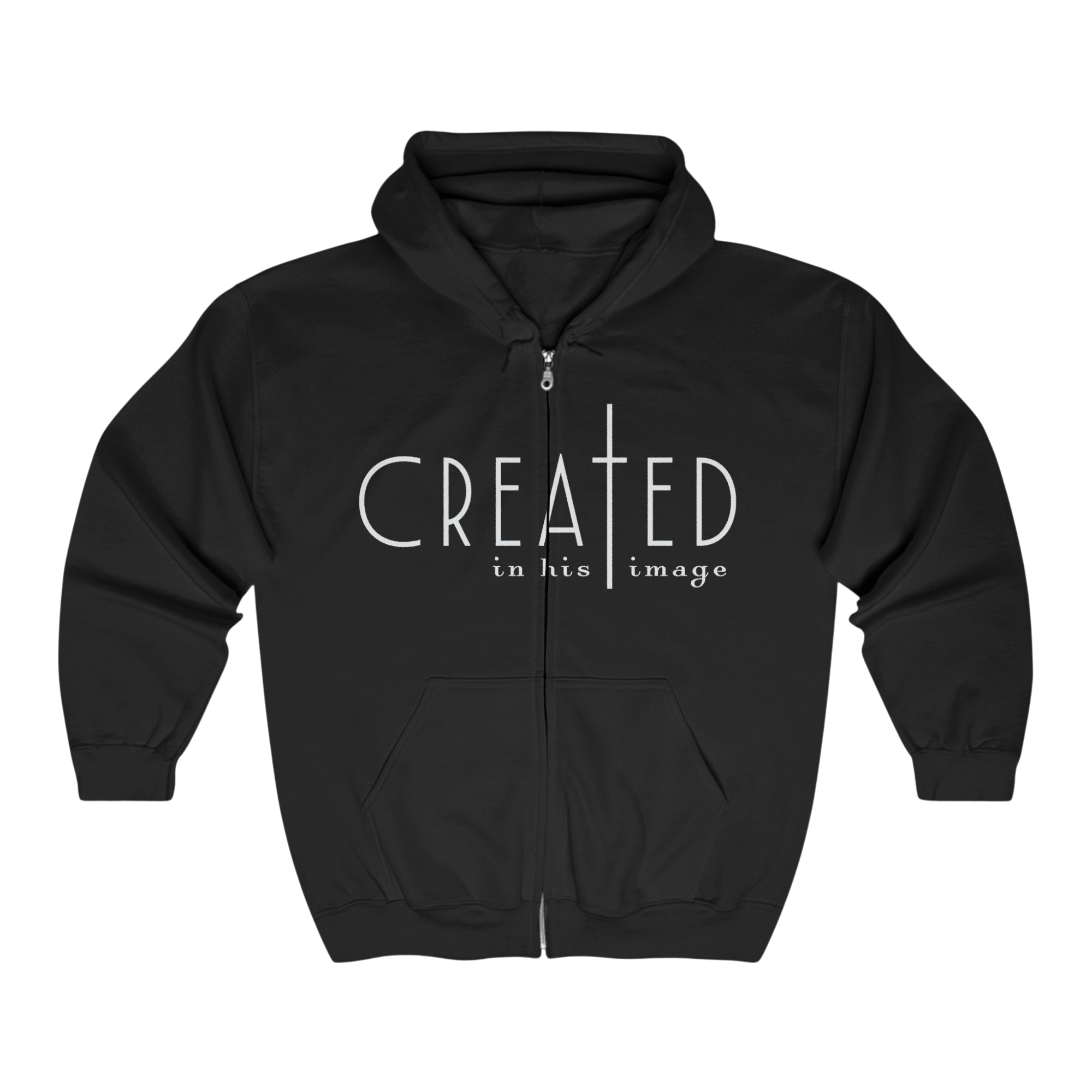 Christian Zip Hoodie - Created in His Image