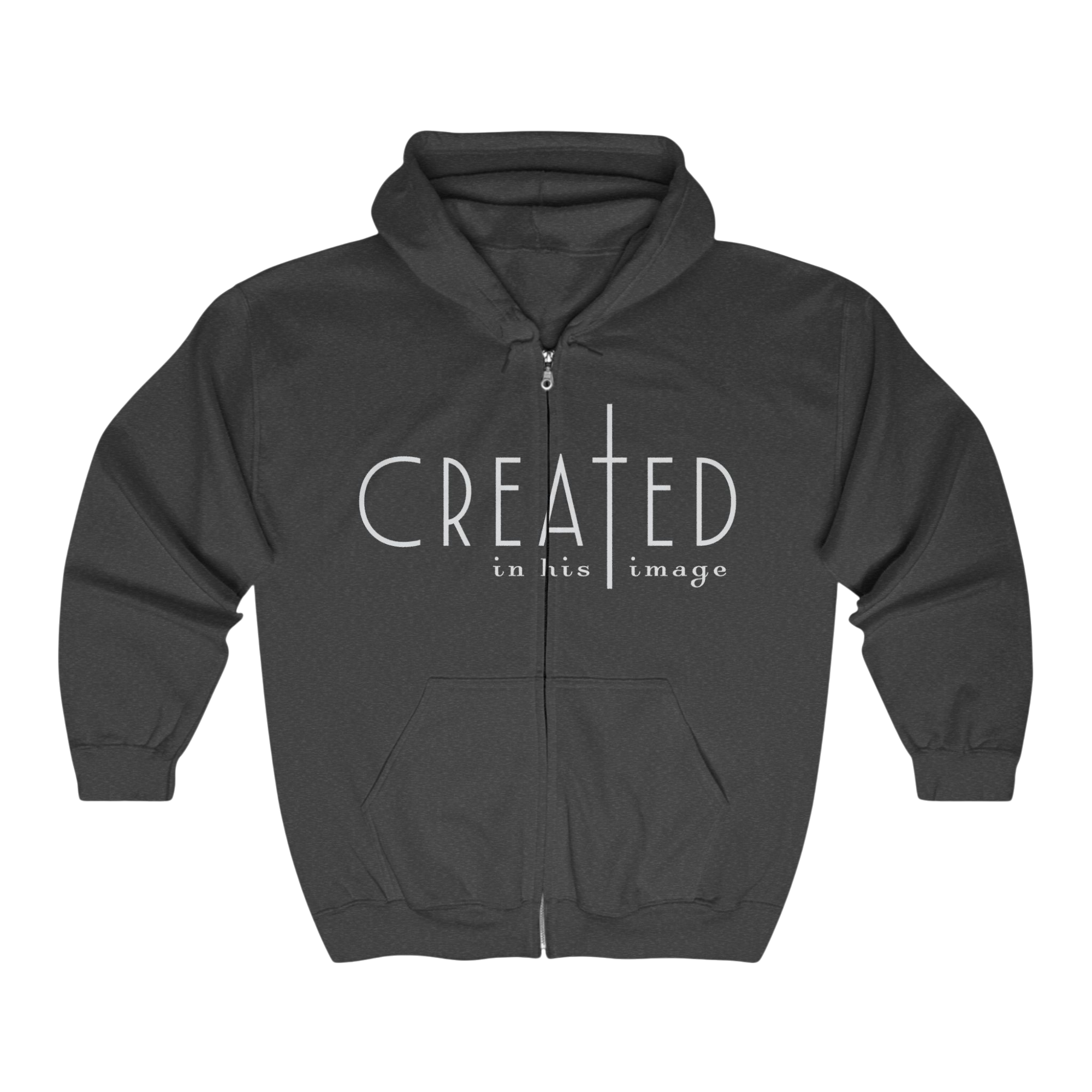 Christian Zip Hoodie - Created in His Image