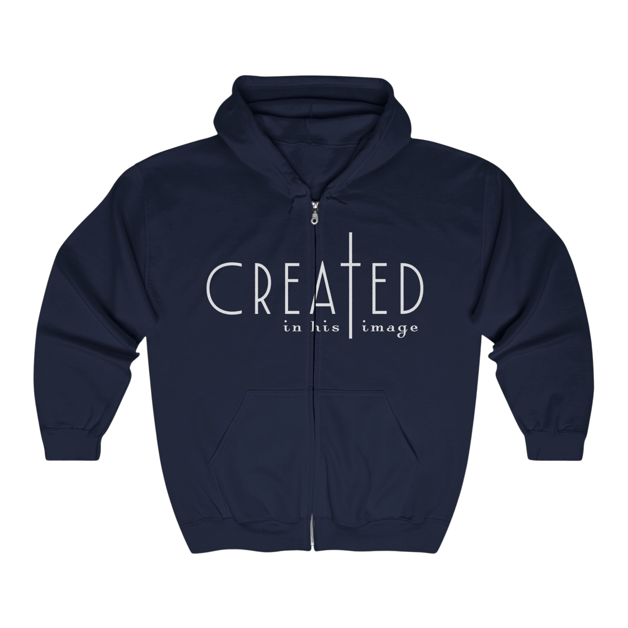 Christian Zip Hoodie - Created in His Image