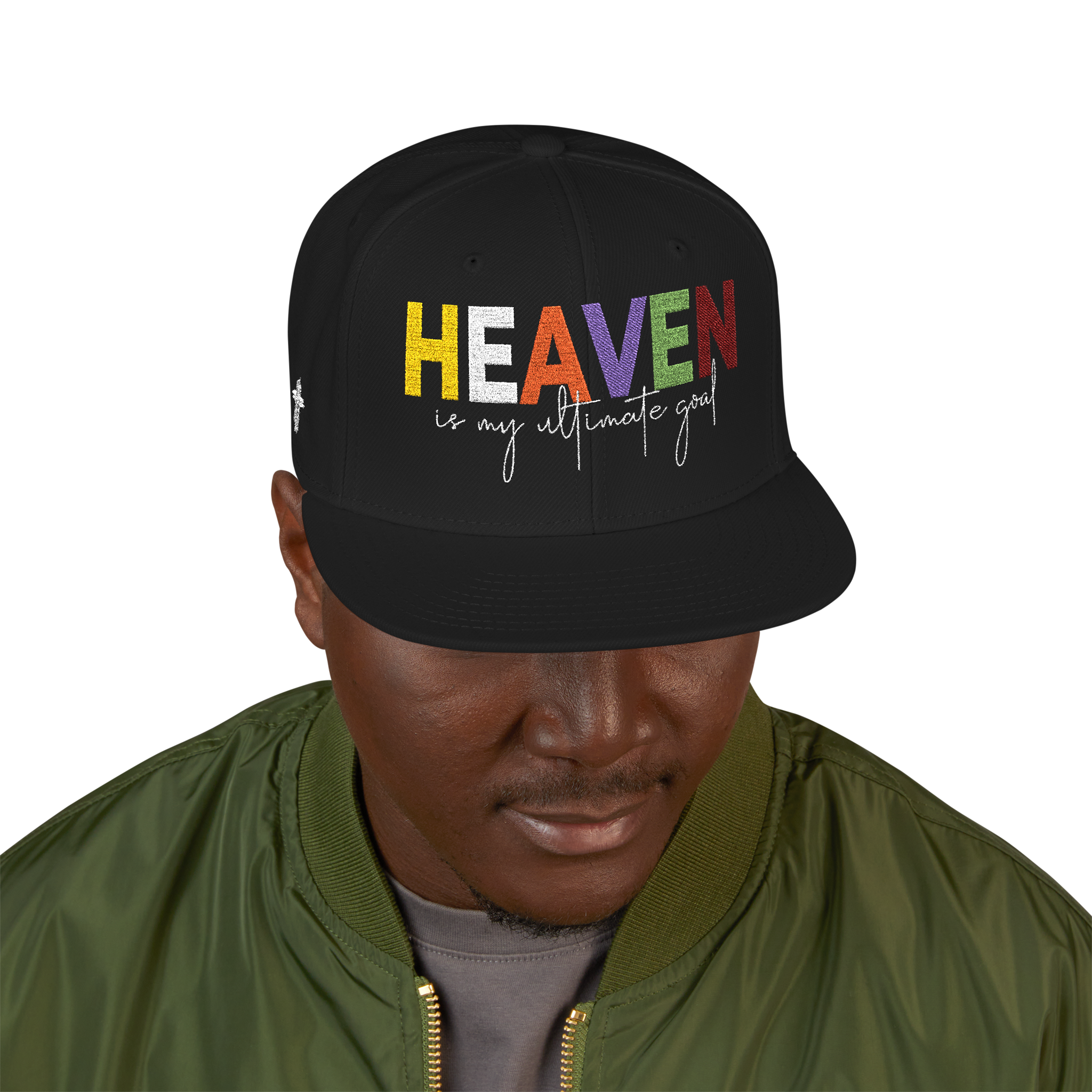 Snapback Cap Heaven is my Ultimate Goal Embroidery Hat