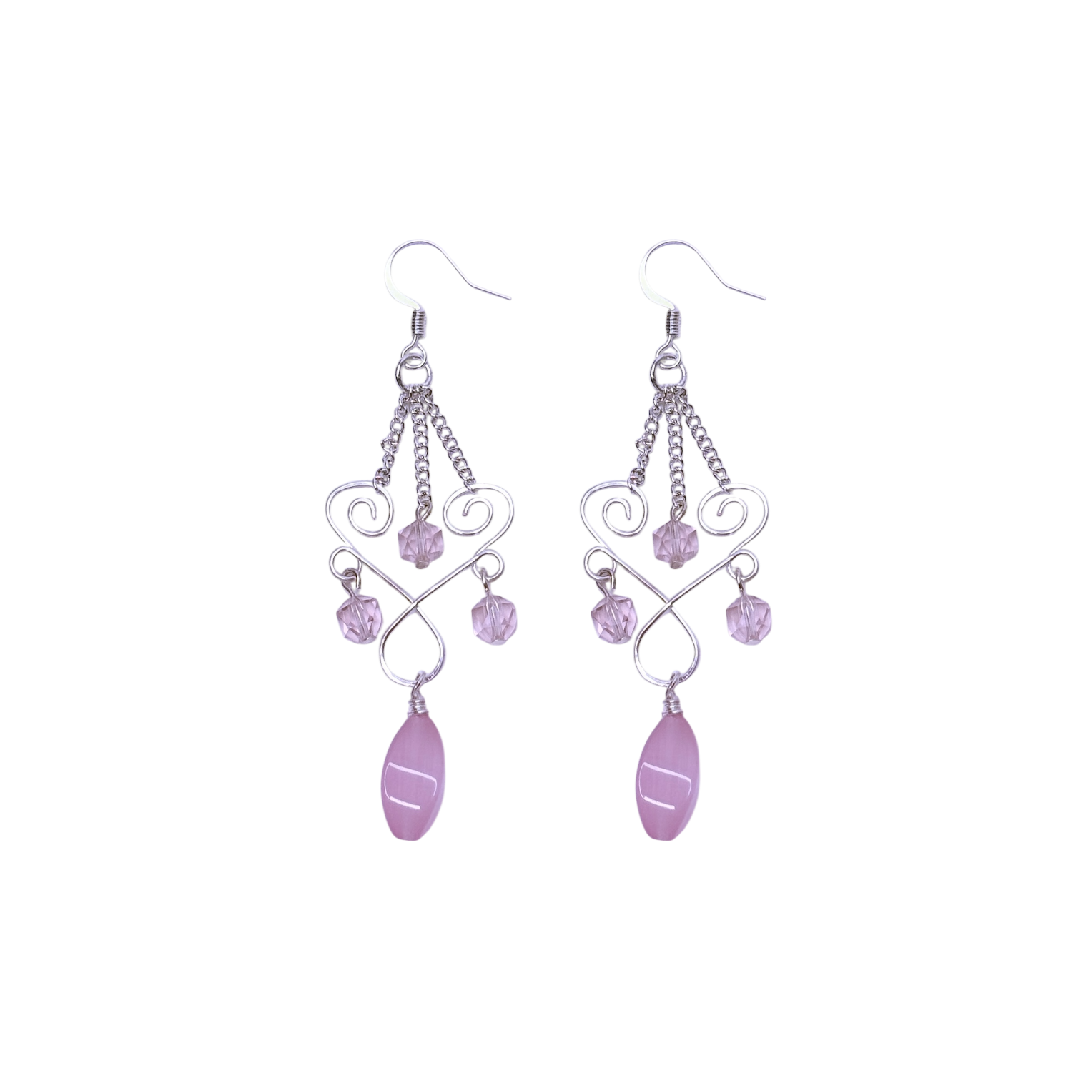 Blush Radiance Chandelier Earrings