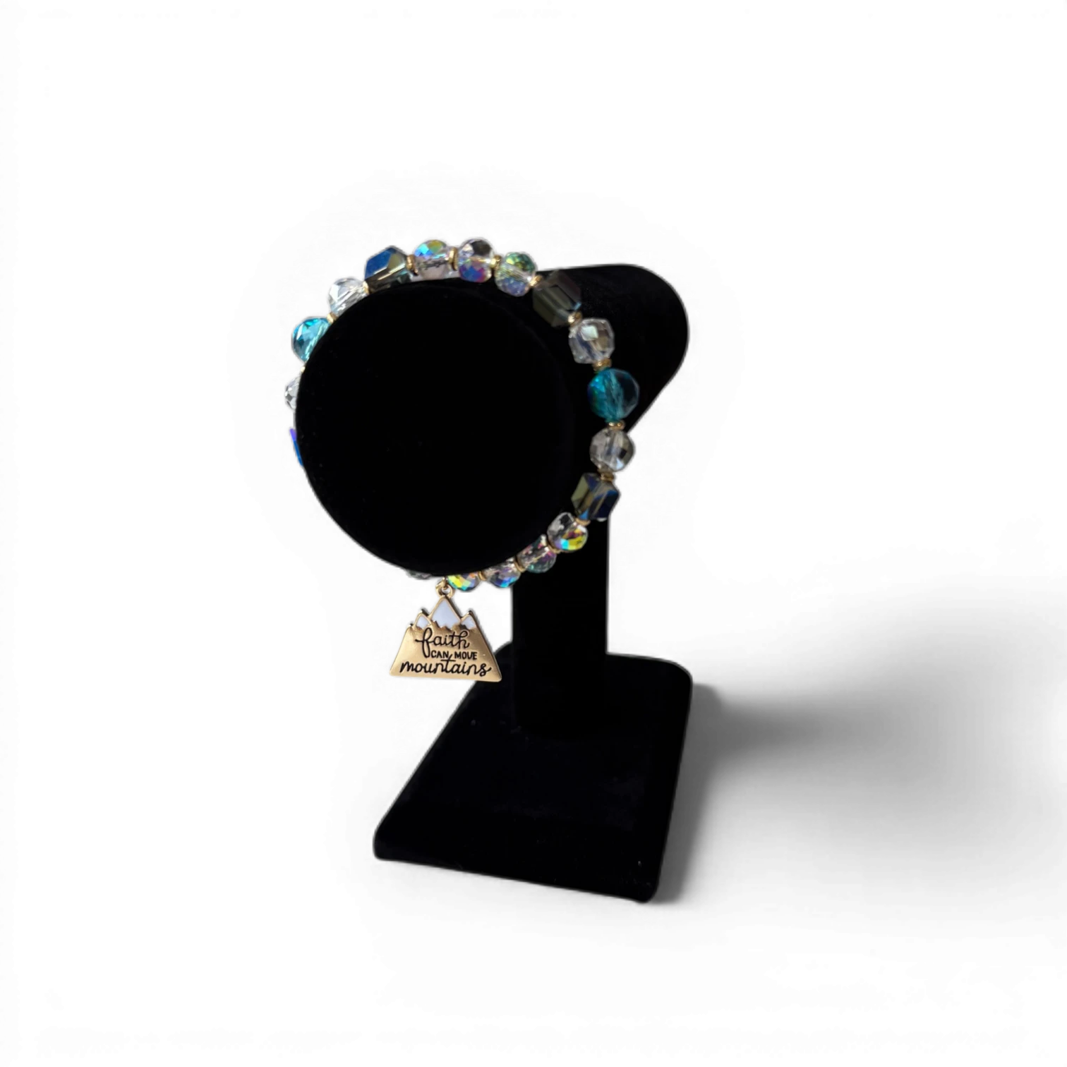 Faith Can Move Mountains Crystal Necklace & Bracelet