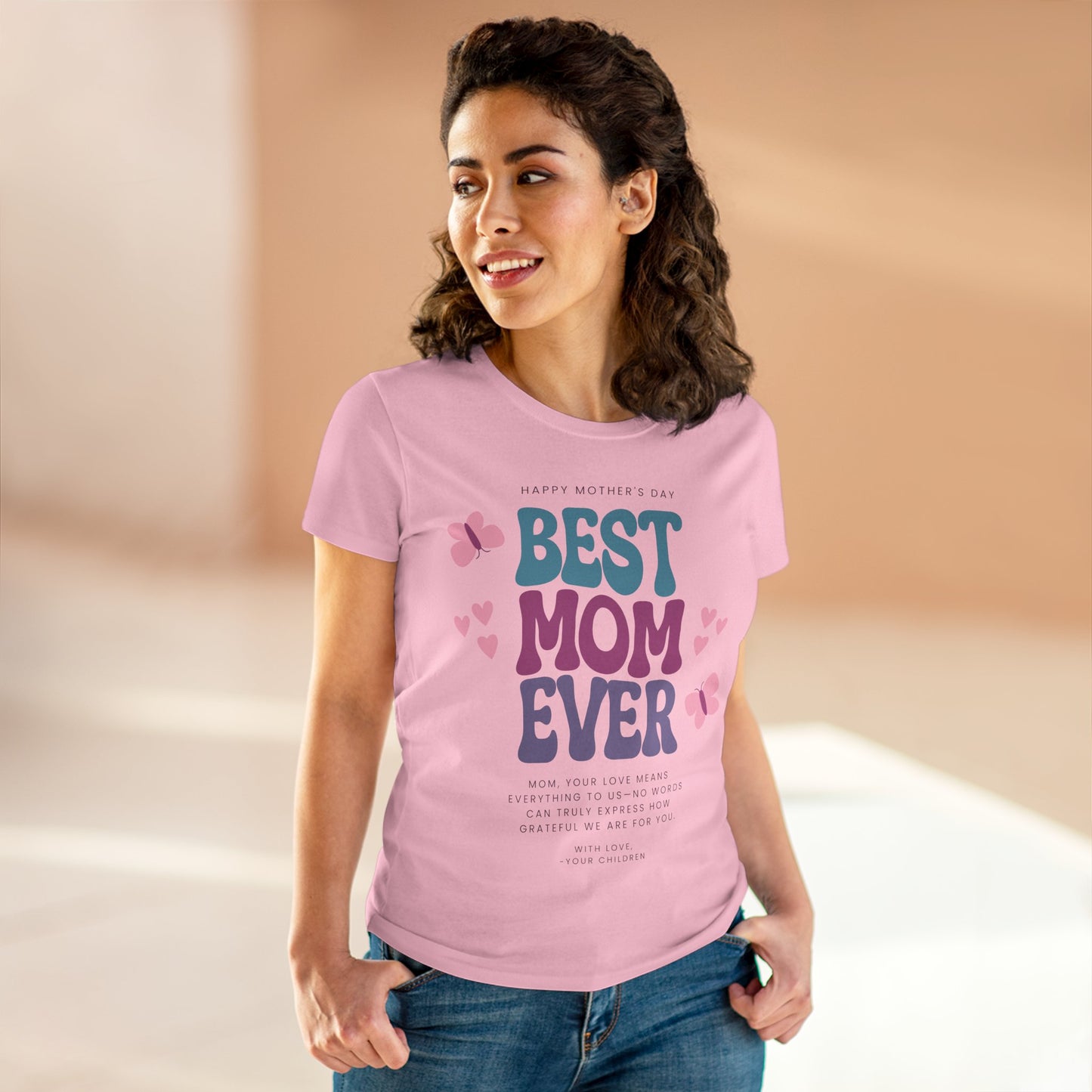 Best Mom Ever Women's Cotton Tee - Personalized Mother's Day Gift