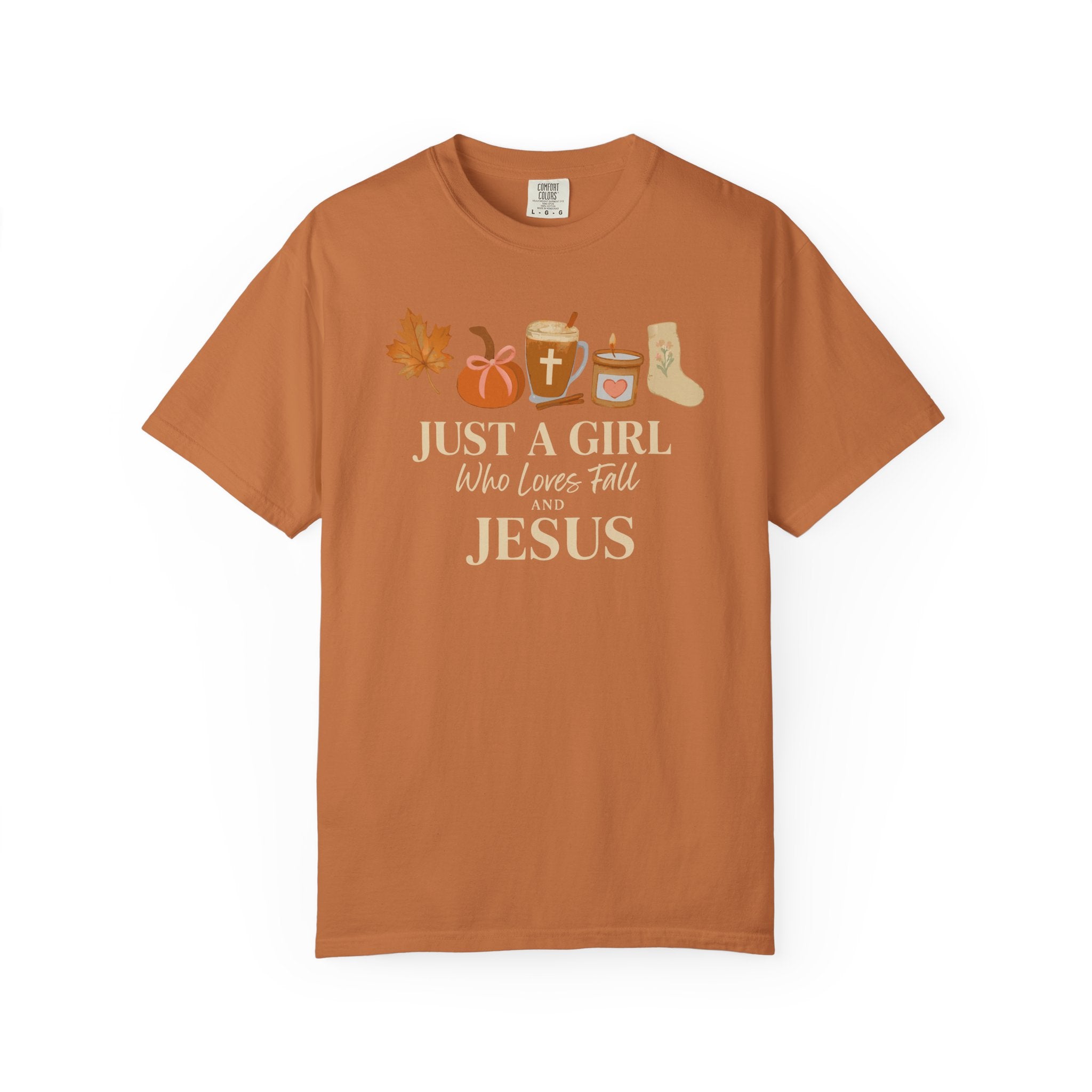 A Girl Who Loves Fall & Jesus Fall Christian T-shirt