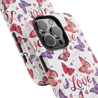 Love & Butterflies Valentine's Tough Phone Cases