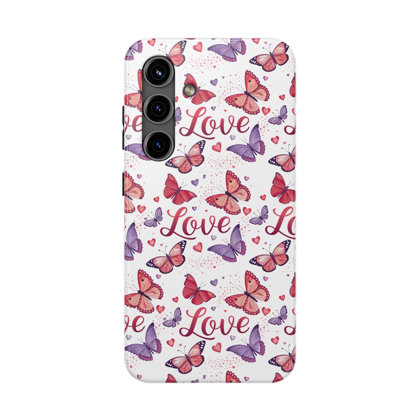 Love & Butterflies Valentine's Tough Phone Cases