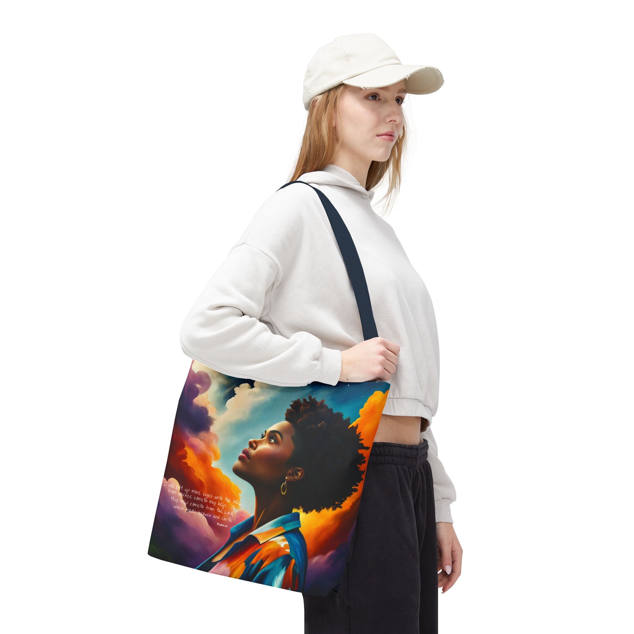 Custom - I Will Lift Up Mine Eyes Tote Bag - Art