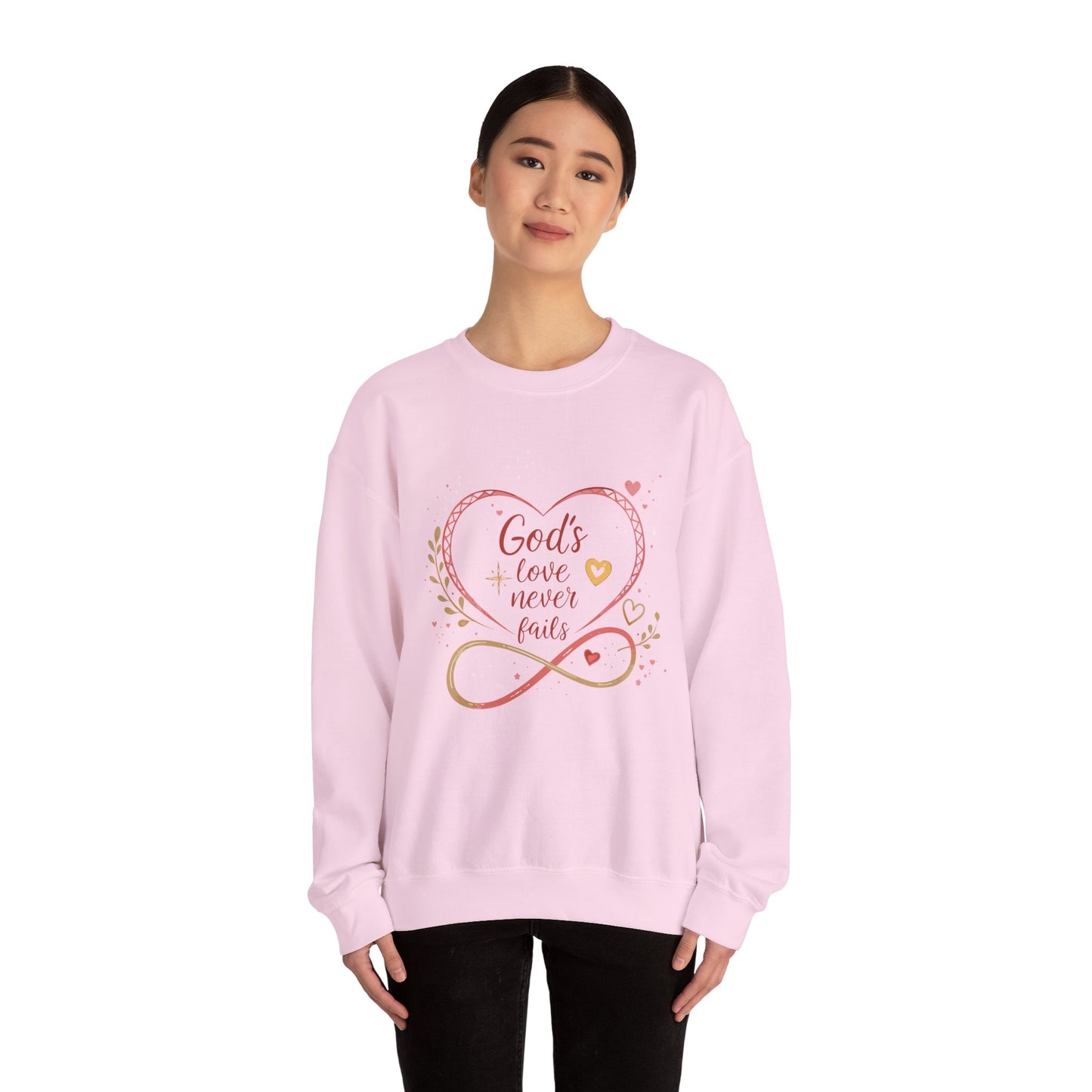 God's Love Never Fails - Valentine Sweatshirt