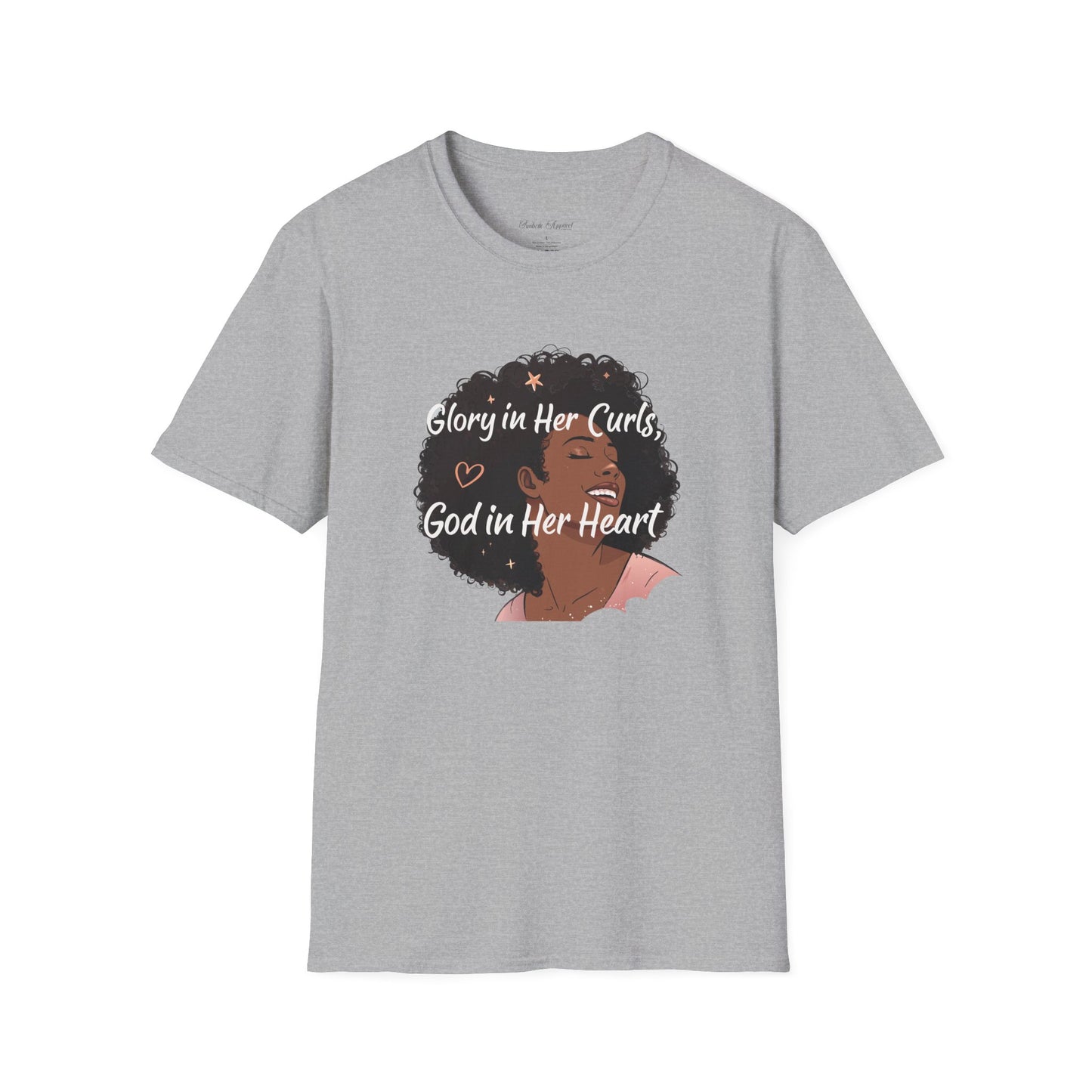 Glory in Her Curls God In Her Heart T-Shirt