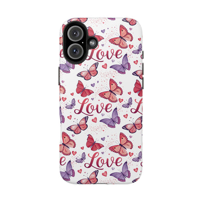 Love & Butterflies Valentine's Tough Phone Cases