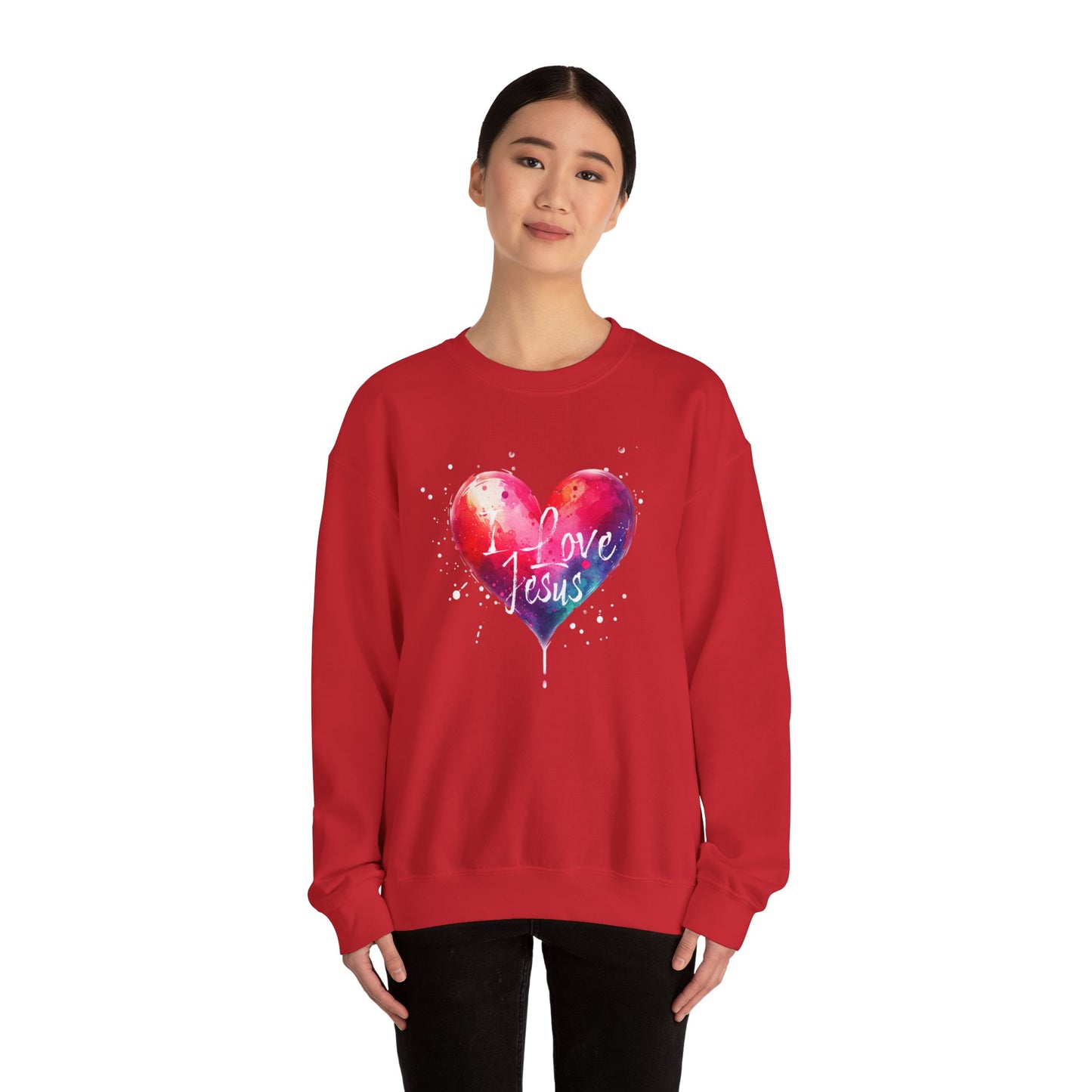 I Love Jesus - Valentine - Christian Sweatshirt