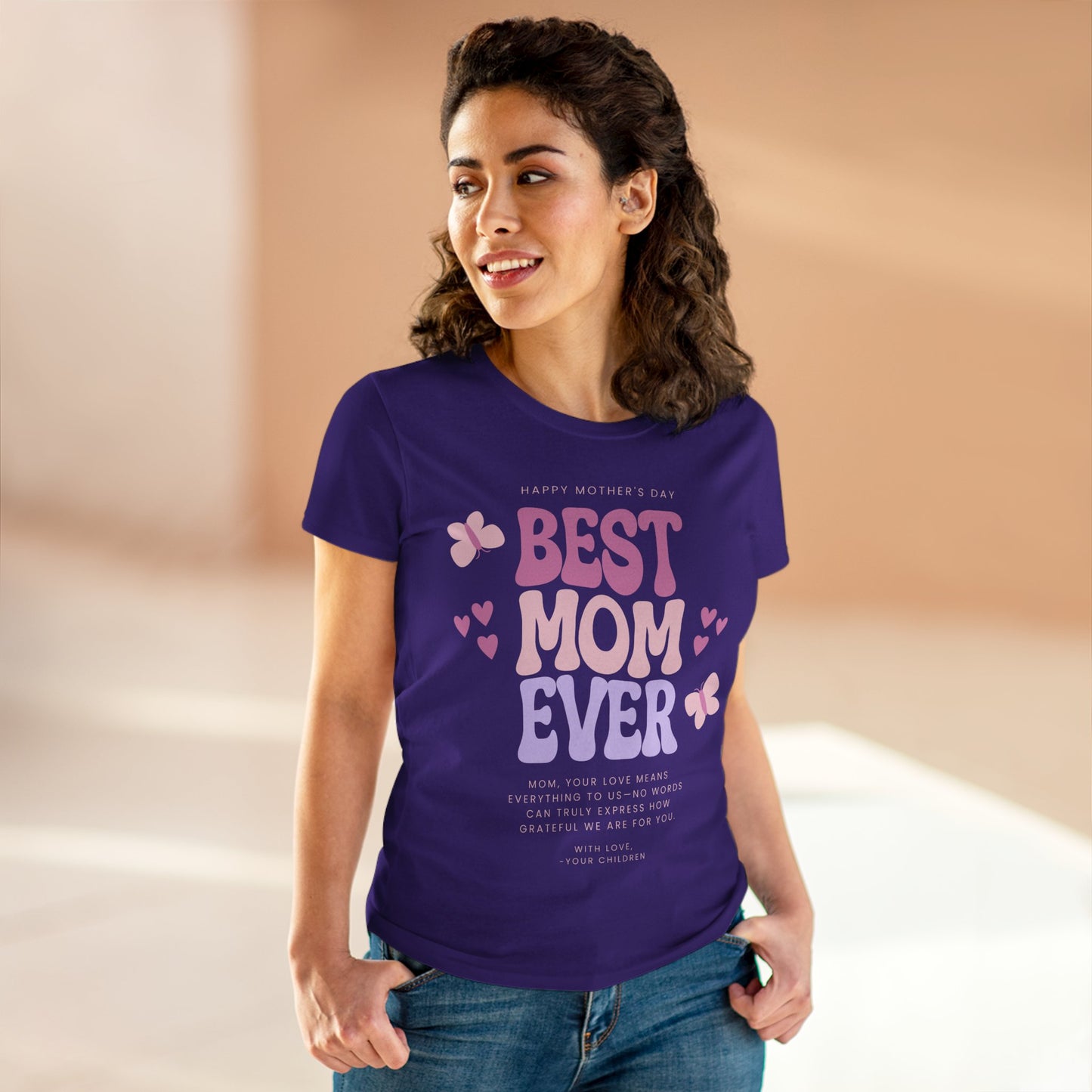 Best Mom Ever Women's Cotton Tee - Personalized Mother's Day Gift