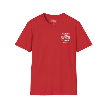 Christian Unisex T-Shirt Romans 8:35-39 Scripture Design