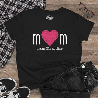 "Mom" A Gem Like No Other - Women's Cotton Tee – Perfect Gift for Mother's Day