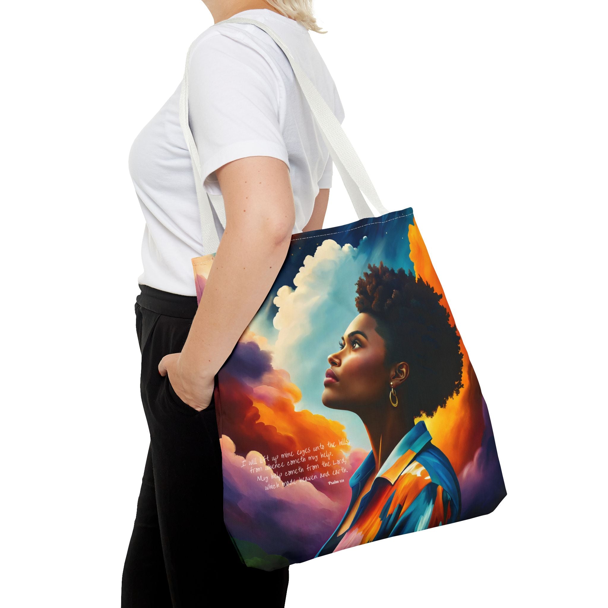 Custom - I Will Lift Up Mine Eyes Tote Bag - Art