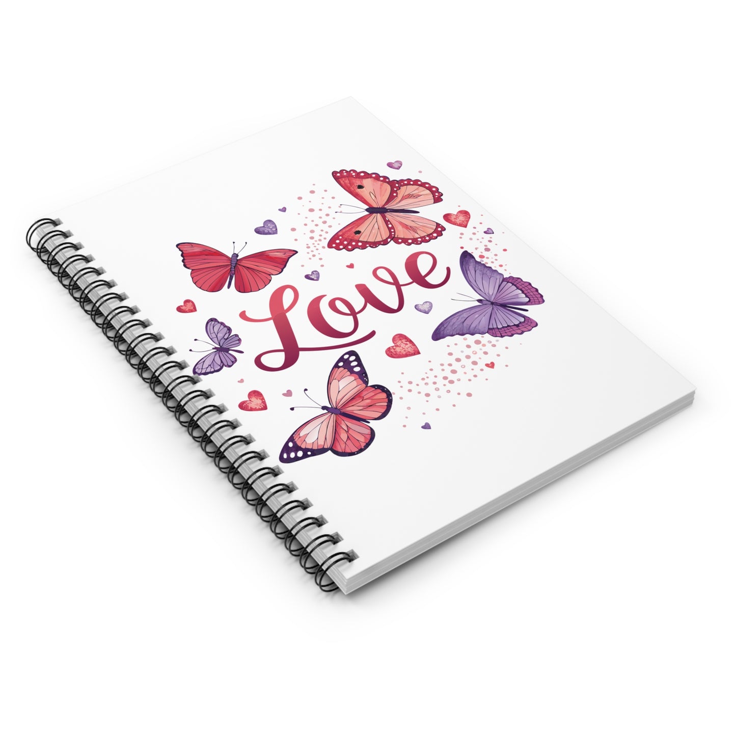 Love - Valentine Spiral Notebook - Ruled Line