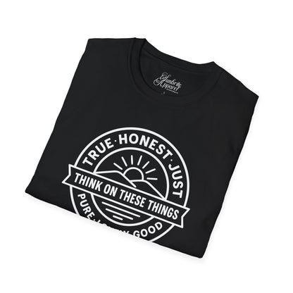 Philippians 4:8 Think on These Things Christian Unisex T-Shirt