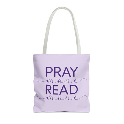 Pray More, Read More Tote Bag