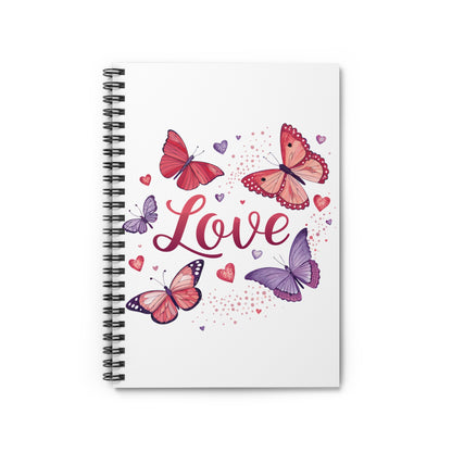 Love - Valentine Spiral Notebook - Ruled Line