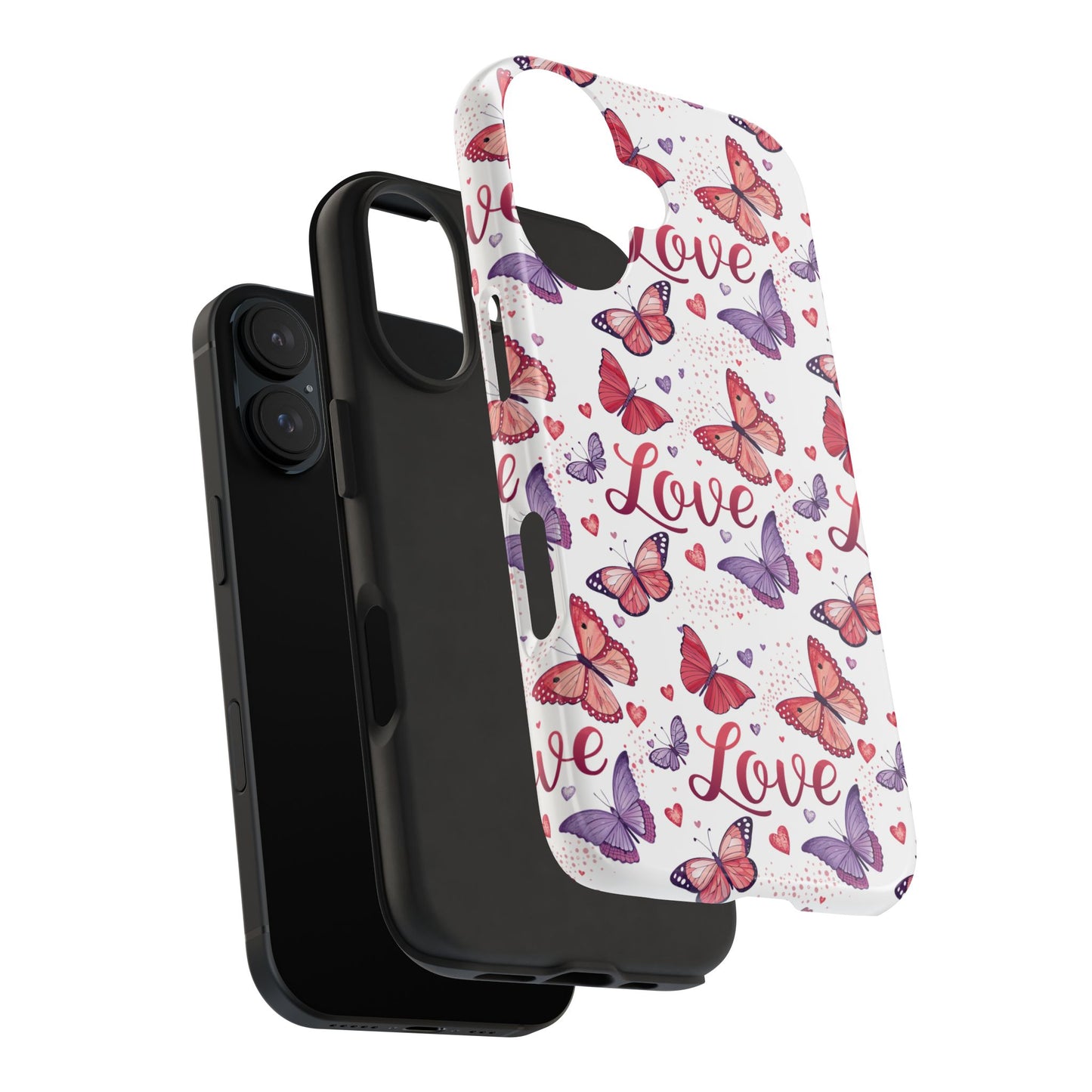 Love & Butterflies Valentine's Tough Phone Cases