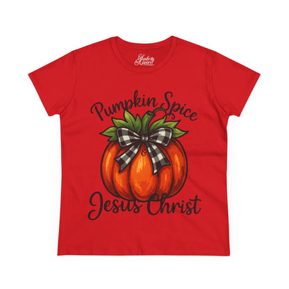 Women's Tee - Pumpkin Spice & Jesus Christ Design