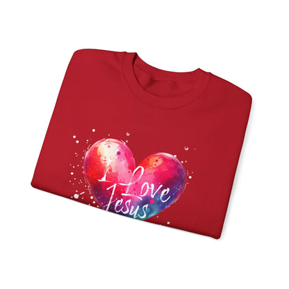 I Love Jesus - Valentine - Christian Sweatshirt