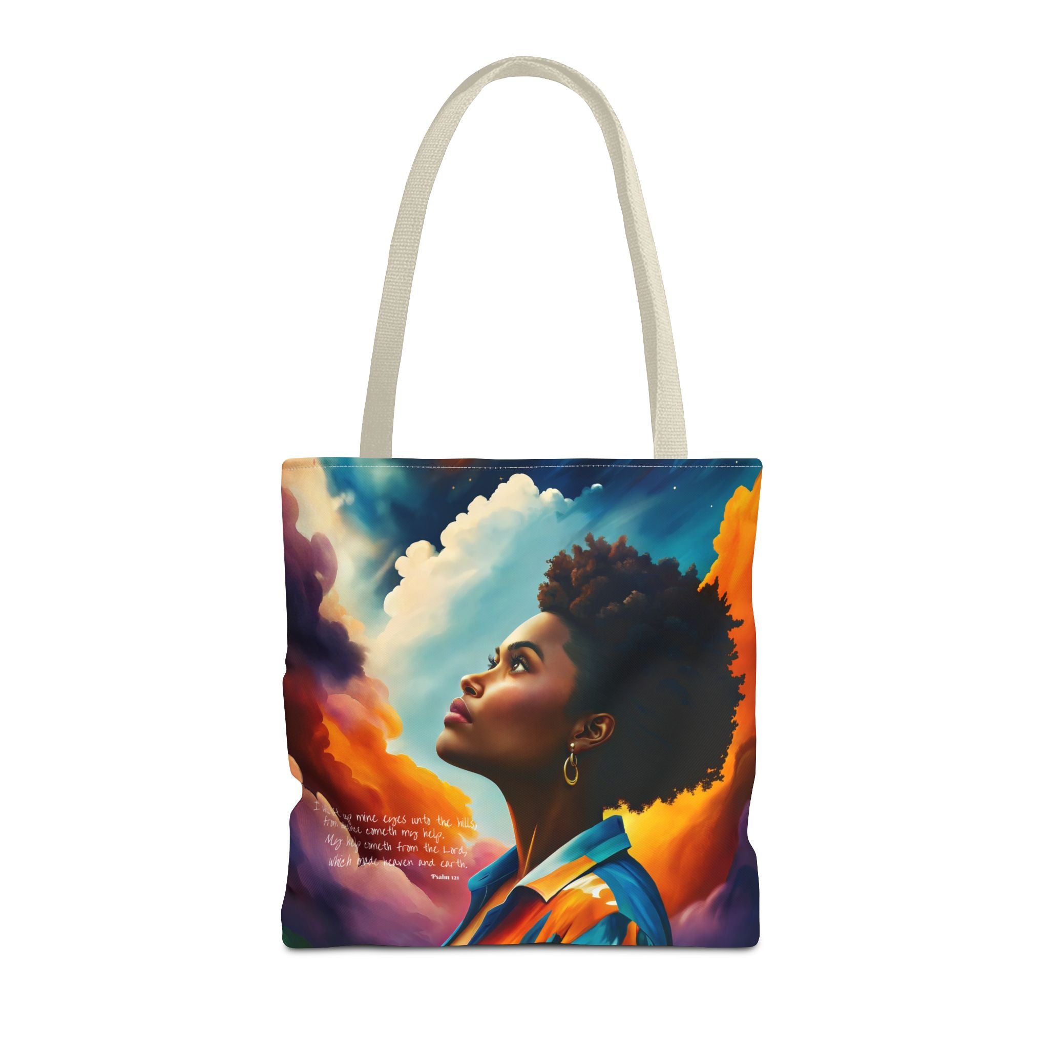 Custom - I Will Lift Up Mine Eyes Tote Bag - Art