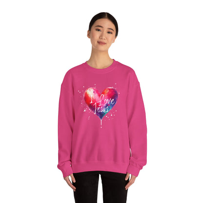 I Love Jesus - Valentine - Christian Sweatshirt