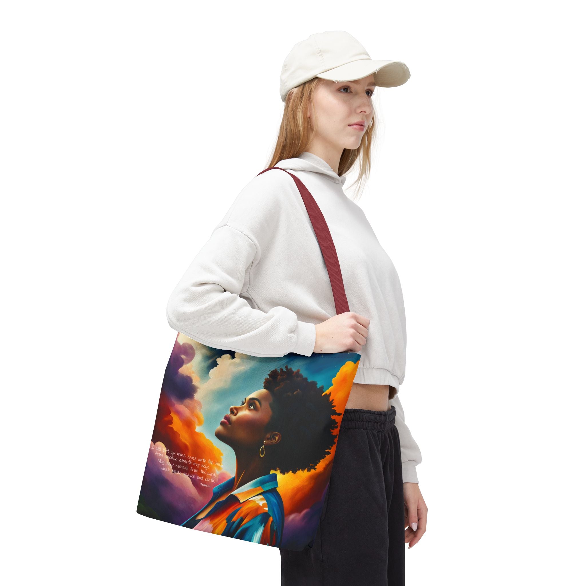 Custom - I Will Lift Up Mine Eyes Tote Bag - Art