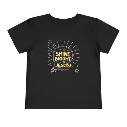 Shine Bright for Jesus Toddler Tee - Cute Kids' Short Sleeve Shirt