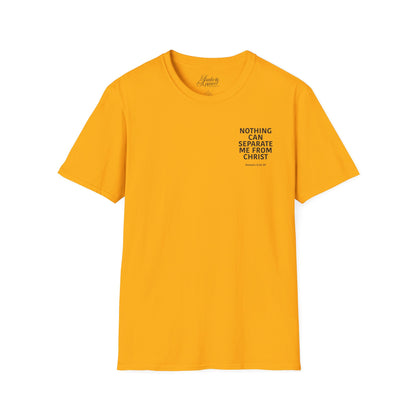 Christian Unisex T-Shirt Romans 8:35-39 Scripture Design