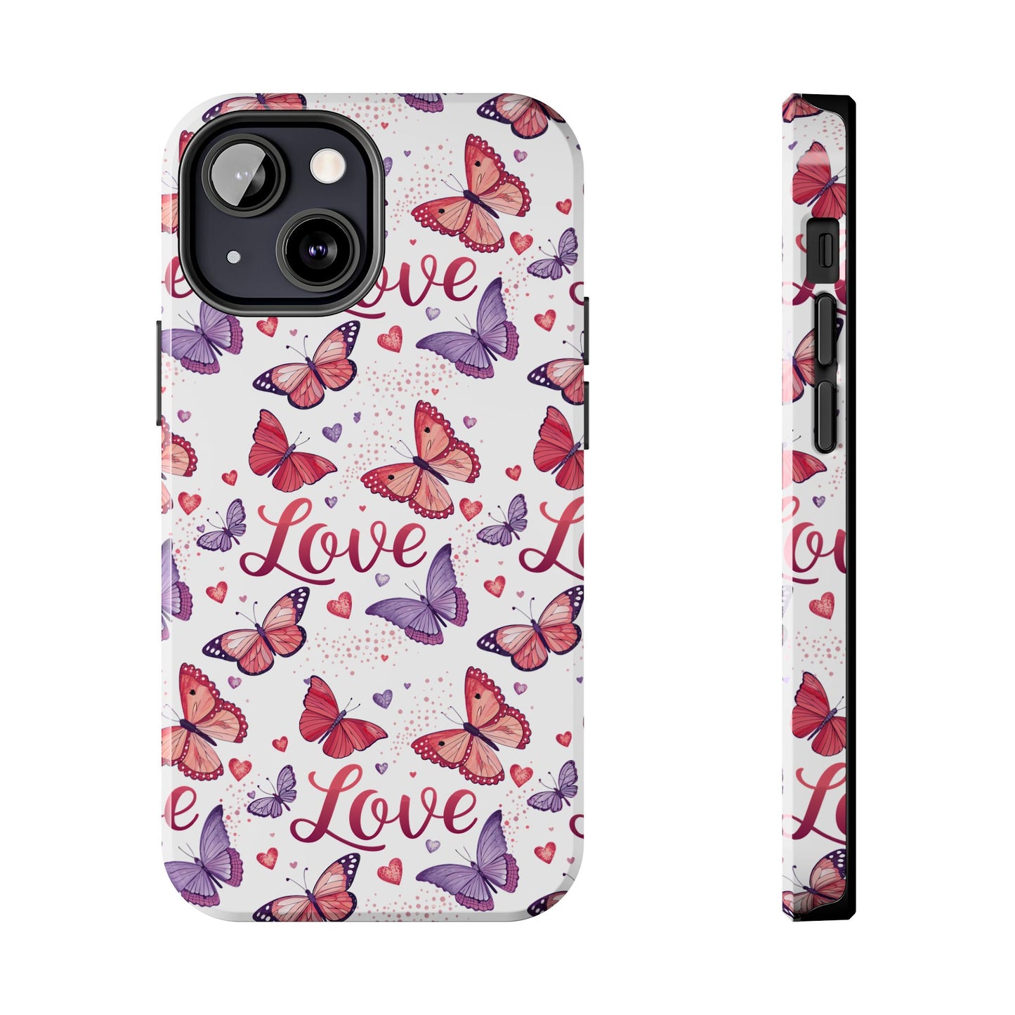 Love & Butterflies Valentine's Tough Phone Cases