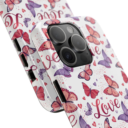 Love & Butterflies Valentine's Tough Phone Cases