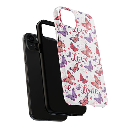 Love & Butterflies Valentine's Tough Phone Cases