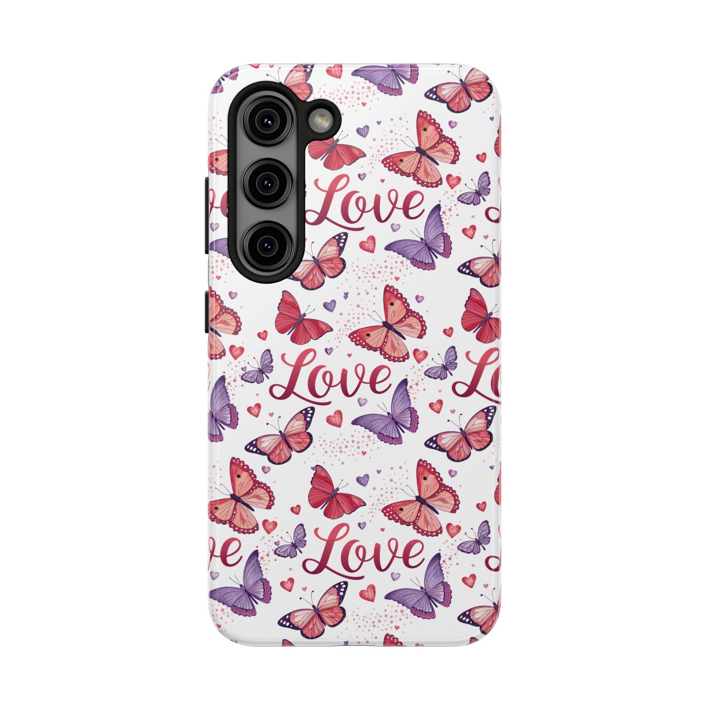 Love & Butterflies Valentine's Tough Phone Cases